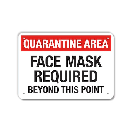 Lyle COVID Aluminum Sign, Face Mask Required, 14x10 Reflective LCUV-0052-RA_14x10